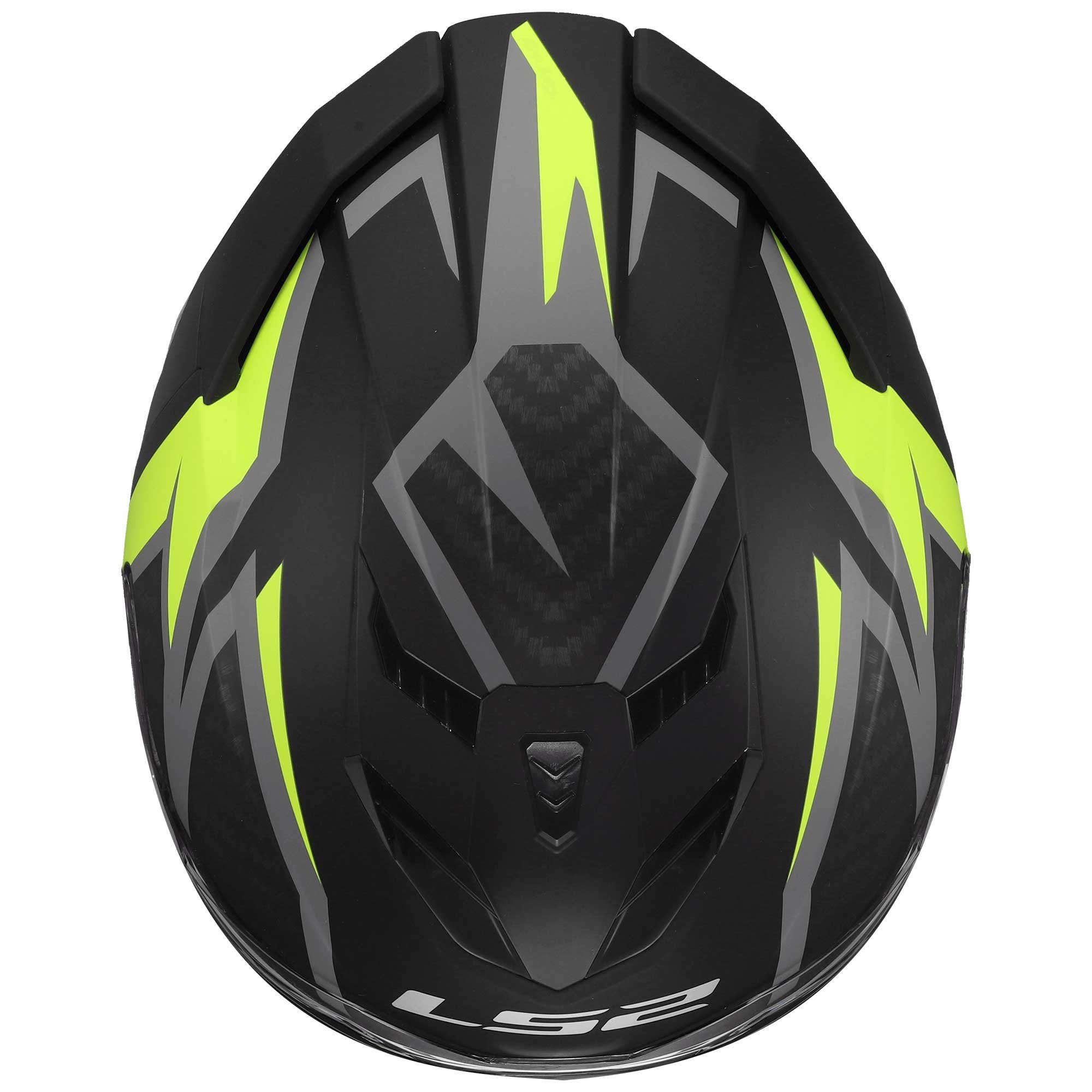 LS2 Motorcycle Road | Urban Helmet - FF818 Storm 3 DYNAMO (Matt Black/Yellow Fluo/Grey)