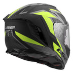 LS2 Motorcycle Road | Urban Helmet - FF818 Storm 3 DYNAMO (Matt Black/Yellow Fluo/Grey)