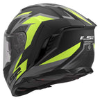 LS2 Motorcycle Road | Urban Helmet - FF818 Storm 3 DYNAMO (Matt Black/Yellow Fluo/Grey)