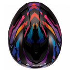 LS2 Motorcycle Road | Urban Helmet - FF818 Storm 3 KAOS (Black/Purple/Pink/Blue)
