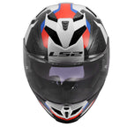LS2 Motorcycle Road | Urban Helmet - FF818 Storm 3 SPORTY (White/Blue/Red)