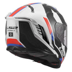 LS2 Motorcycle Road | Urban Helmet - FF818 Storm 3 SPORTY (White/Blue/Red)