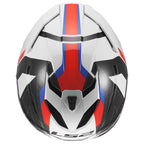 LS2 Motorcycle Road | Urban Helmet - FF818 Storm 3 SPORTY (White/Blue/Red)