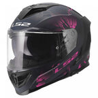 LS2 Motorcycle Road | Urban Helmet - FF818 Storm 3 BURST (Matt Black/Pink)