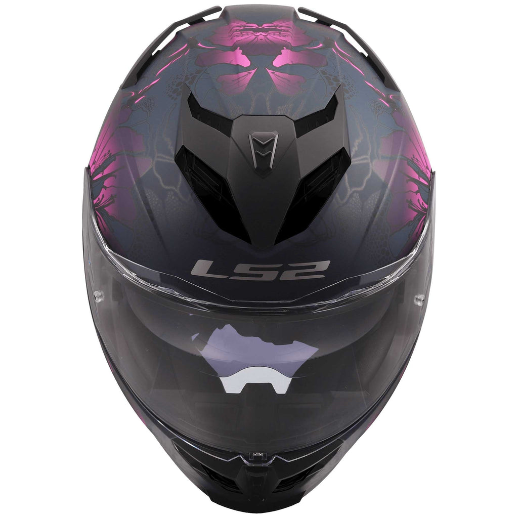 LS2 Motorcycle Road | Urban Helmet - FF818 Storm 3 BURST (Matt Black/Pink)