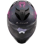 LS2 Motorcycle Road | Urban Helmet - FF818 Storm 3 BURST (Matt Black/Pink)