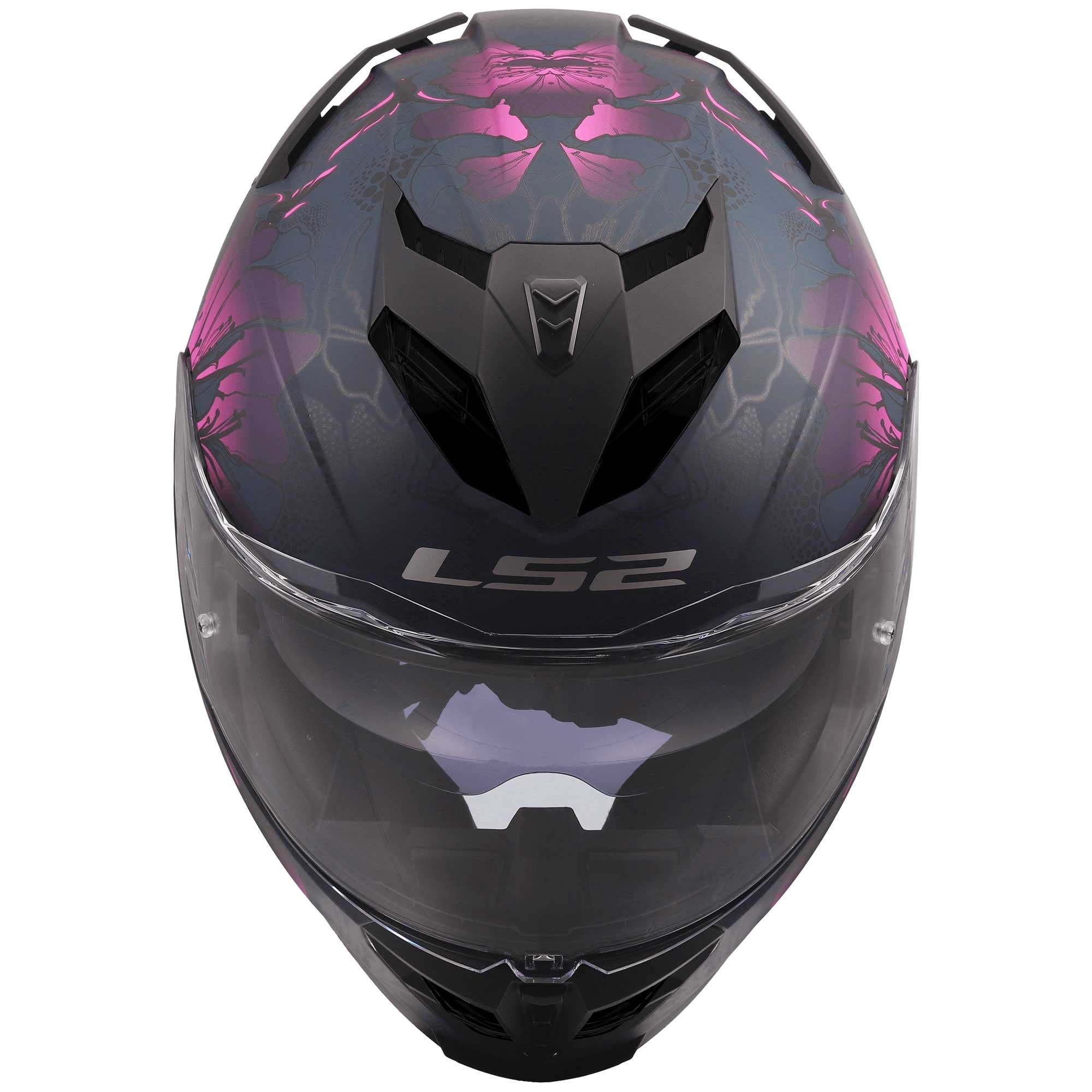 LS2 Motorcycle Road | Urban Helmet - FF818 Storm 3 BURST (Matt Black/Pink)