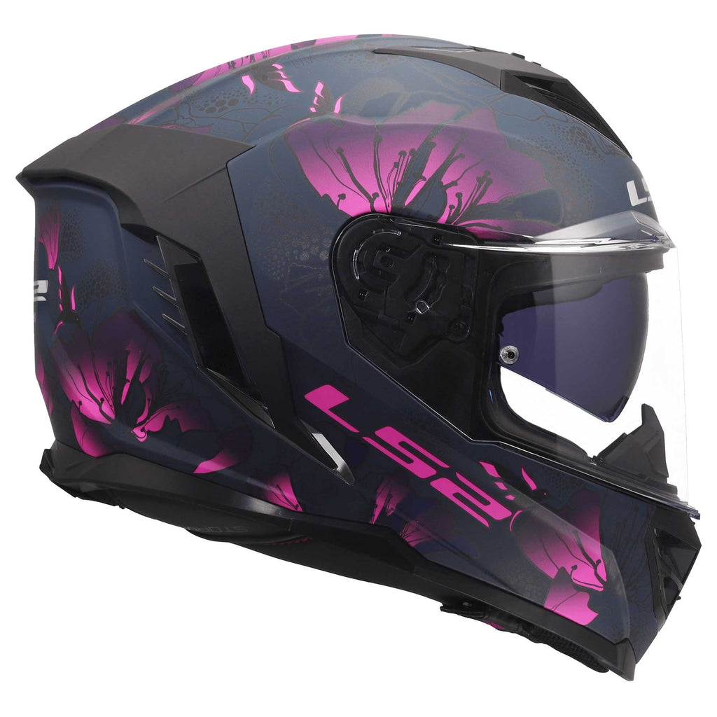 LS2 Motorcycle Road | Urban Helmet - FF818 Storm 3 BURST (Matt Black/Pink)
