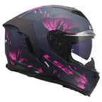 LS2 Motorcycle Road | Urban Helmet - FF818 Storm 3 BURST (Matt Black/Pink)