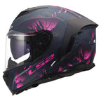LS2 Motorcycle Road | Urban Helmet - FF818 Storm 3 BURST (Matt Black/Pink)