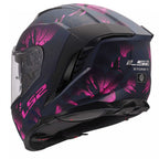 LS2 Motorcycle Road | Urban Helmet - FF818 Storm 3 BURST (Matt Black/Pink)