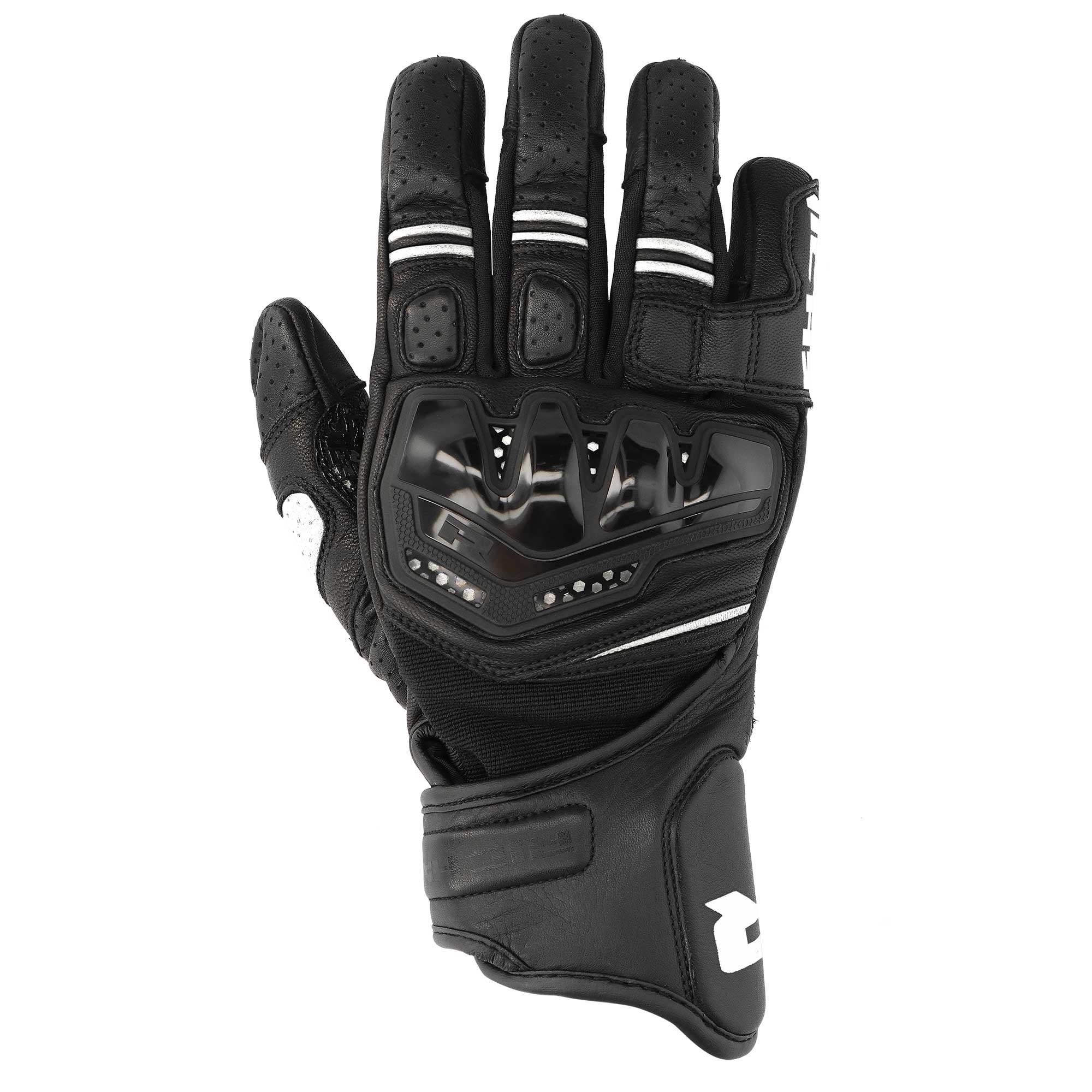 Richa (2026) Motorcycle Urban Short Gloves - Stradale Stealth (Black/White)