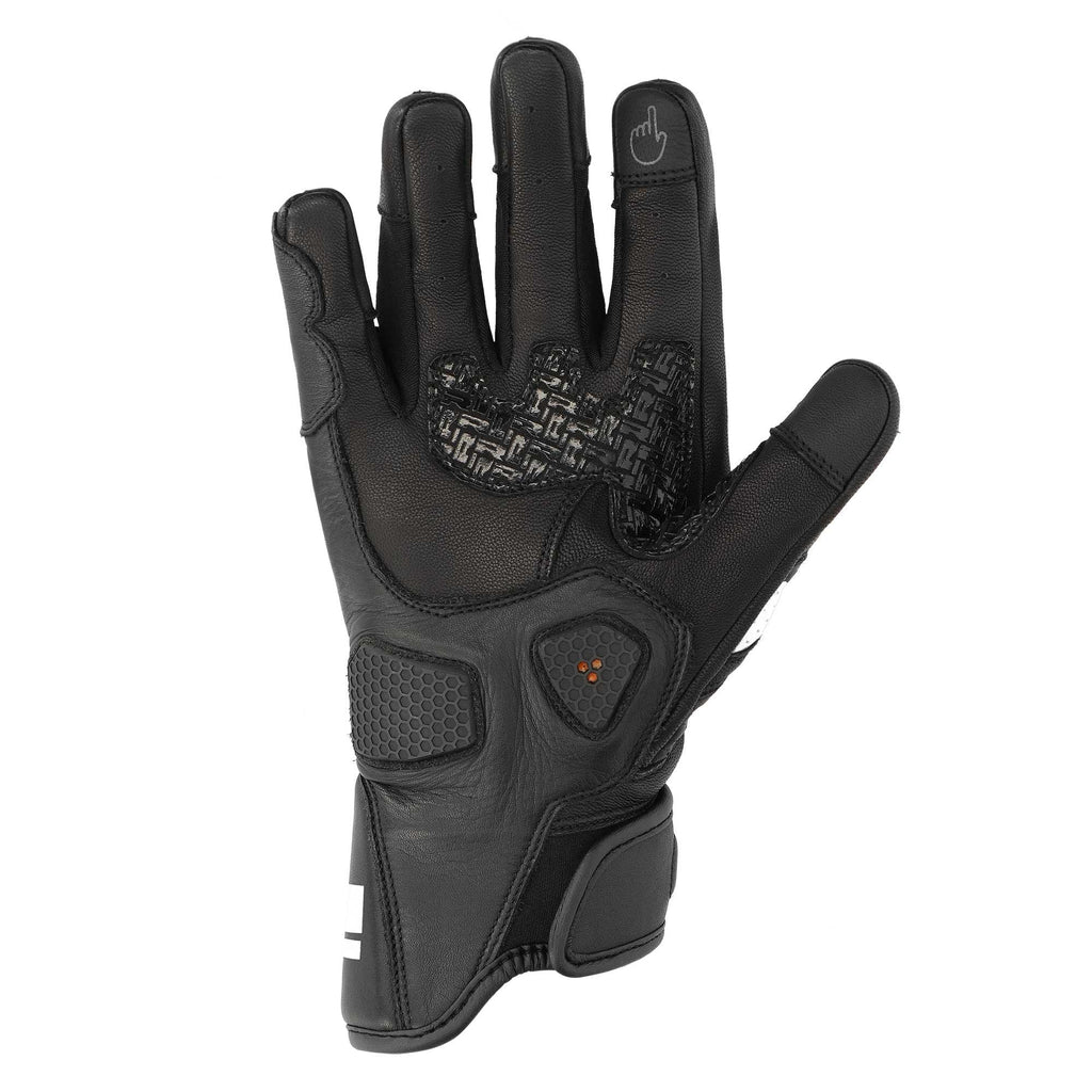 Richa (2026) Motorcycle Urban Short Gloves - Stradale Stealth (Black/White)