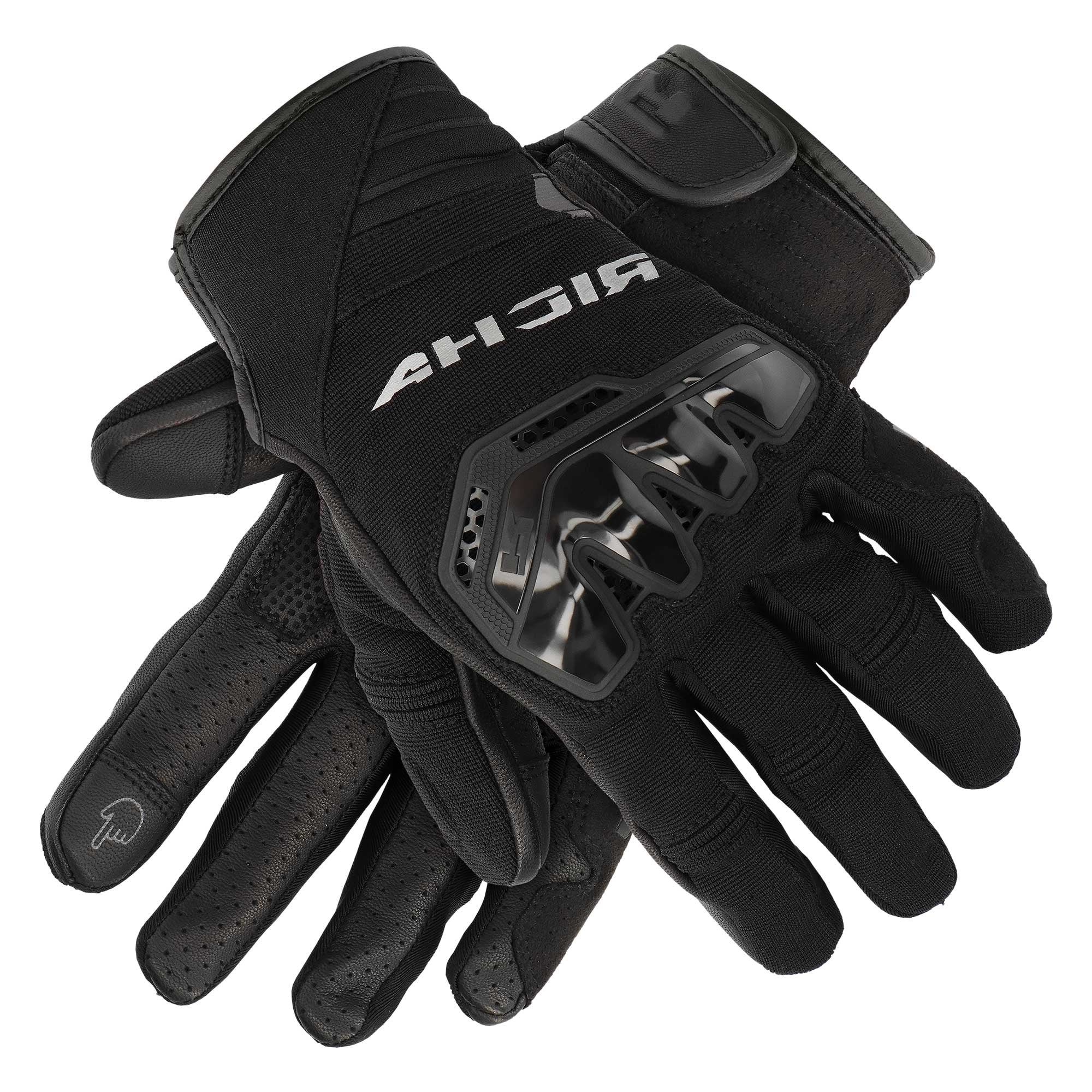 Richa (2026) Motorcycle Vented Short Gloves - Stradale Summer (Black/Black)