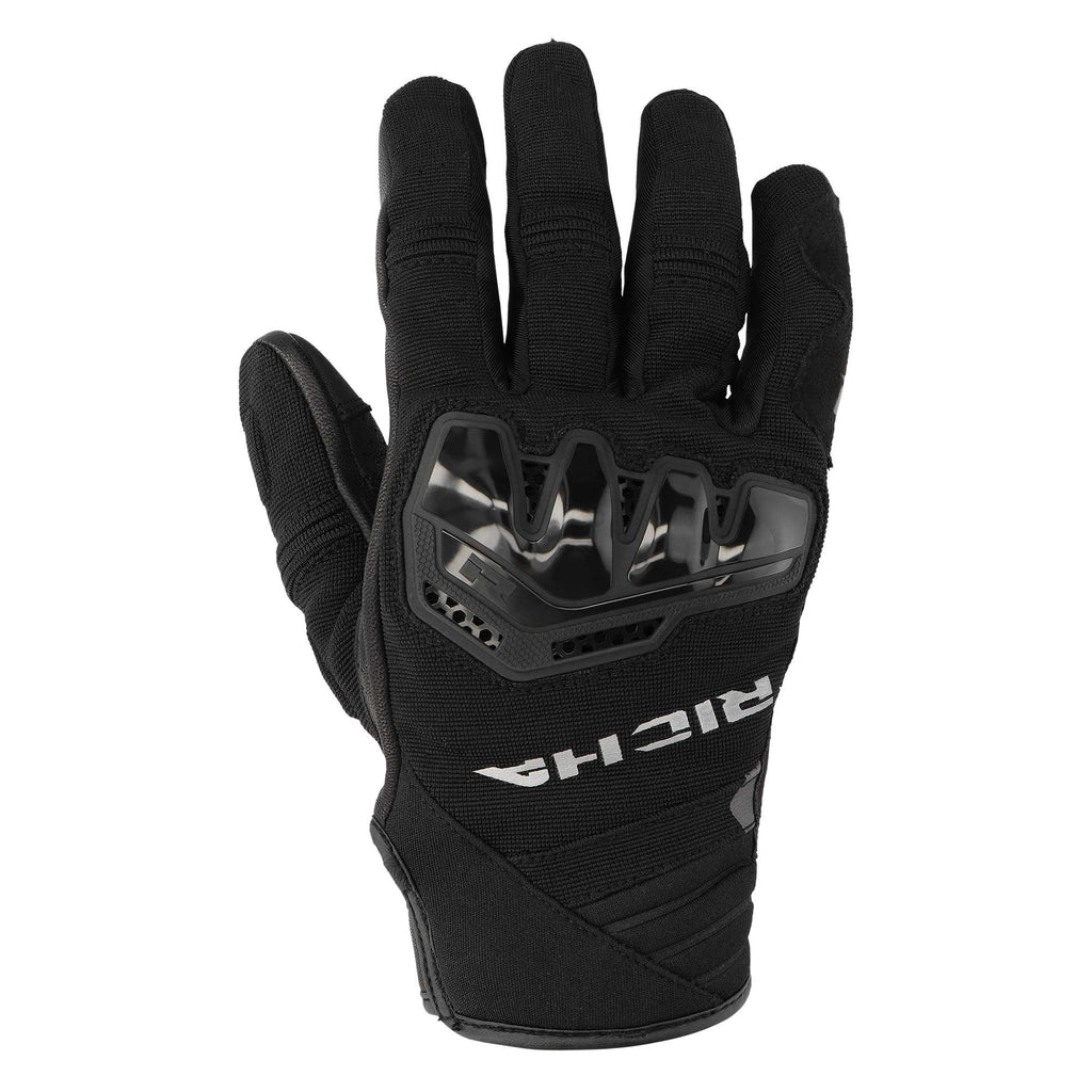 Richa (2026) Motorcycle Vented Short Gloves - Stradale Summer (Black/Black)