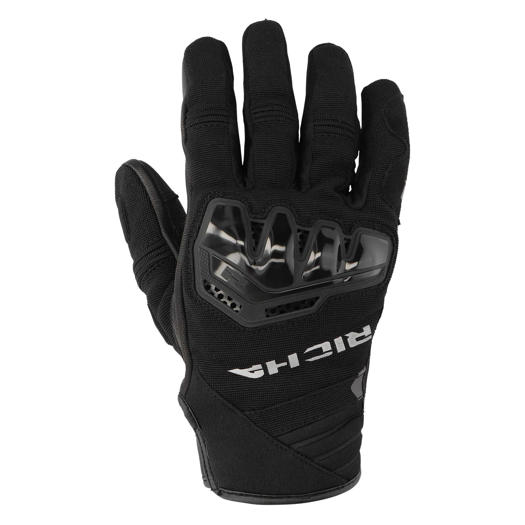 Richa (2026) Motorcycle Vented Short Gloves - Stradale Summer (Black/Black)