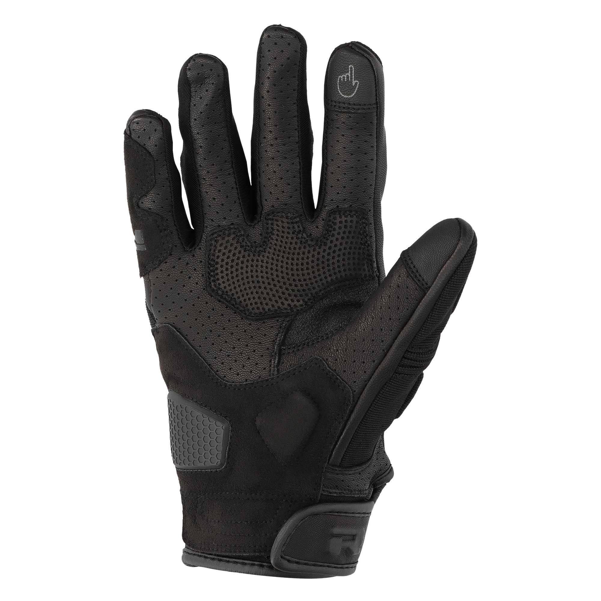 Richa (2026) Motorcycle Vented Short Gloves - Stradale Summer (Black/Black)