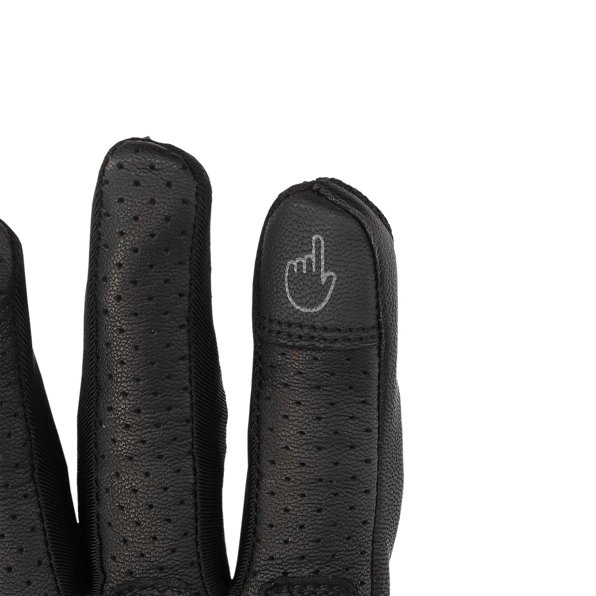 Richa (2026) Motorcycle Vented Short Gloves - Stradale Summer (Black/Black)