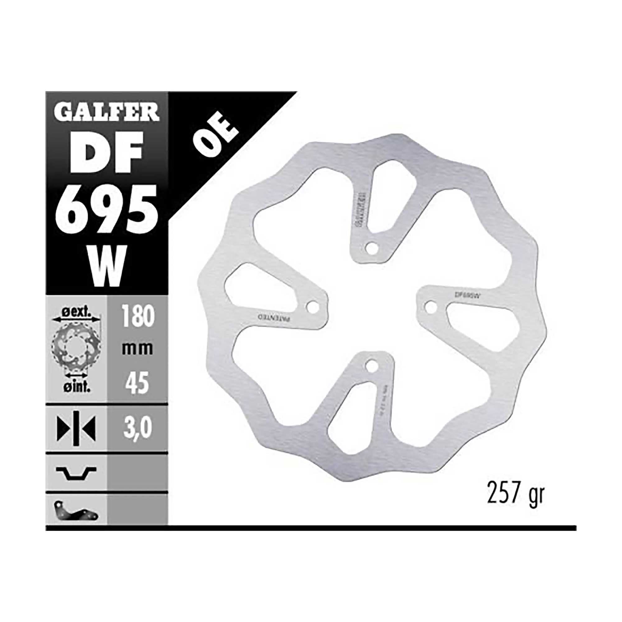 Galfer - Brake Disc (Rear) - WAVY - KTM SX65 23-26, Husqvarna TC65 23-26, Gas Gas MC65 23-26