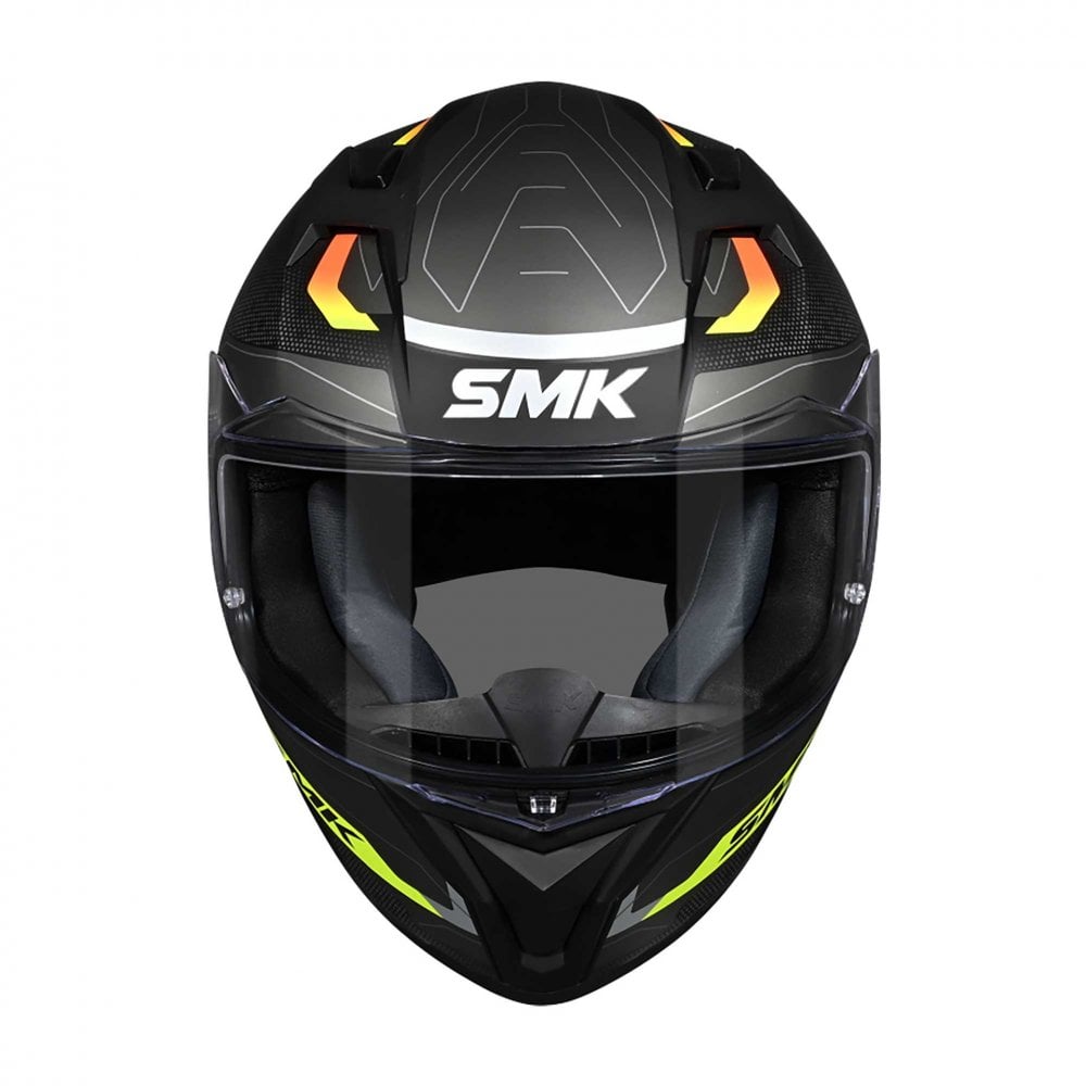 SMK Motorcycle Road Helmet - STELLAR SPORT FLIGHT MA264 (Black/Grey/Yellow)