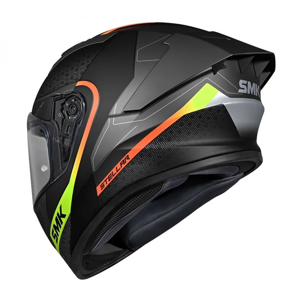 SMK Motorcycle Road Helmet - STELLAR SPORT FLIGHT MA264 (Black/Grey/Yellow)