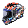 SMK Motorcycle Road Helmet - STELLAR SPORT UNO GL657 (Red/Blue/Grey)