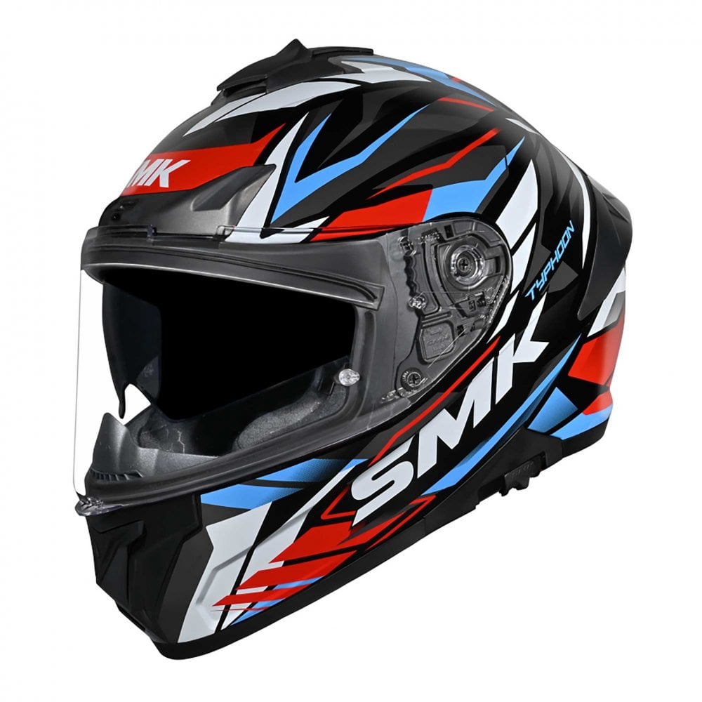 SMK Motorcycle Road | Sport Helmet - TYPHOON RIVAL GL213 (Black/White/Blue/Red)