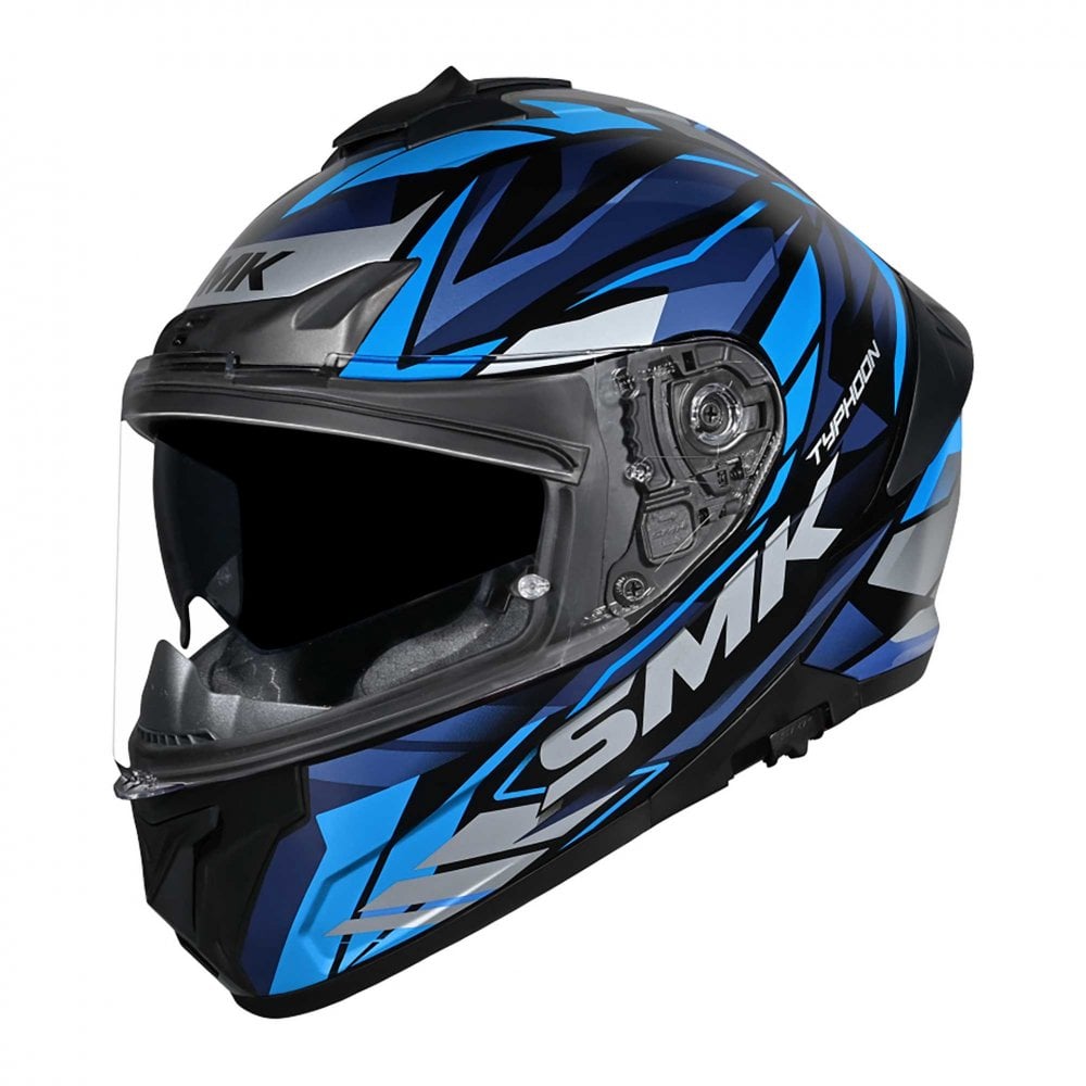 SMK Motorcycle Road | Sport Helmet - TYPHOON RIVAL GL256 (Black/Blue/Light Blue)