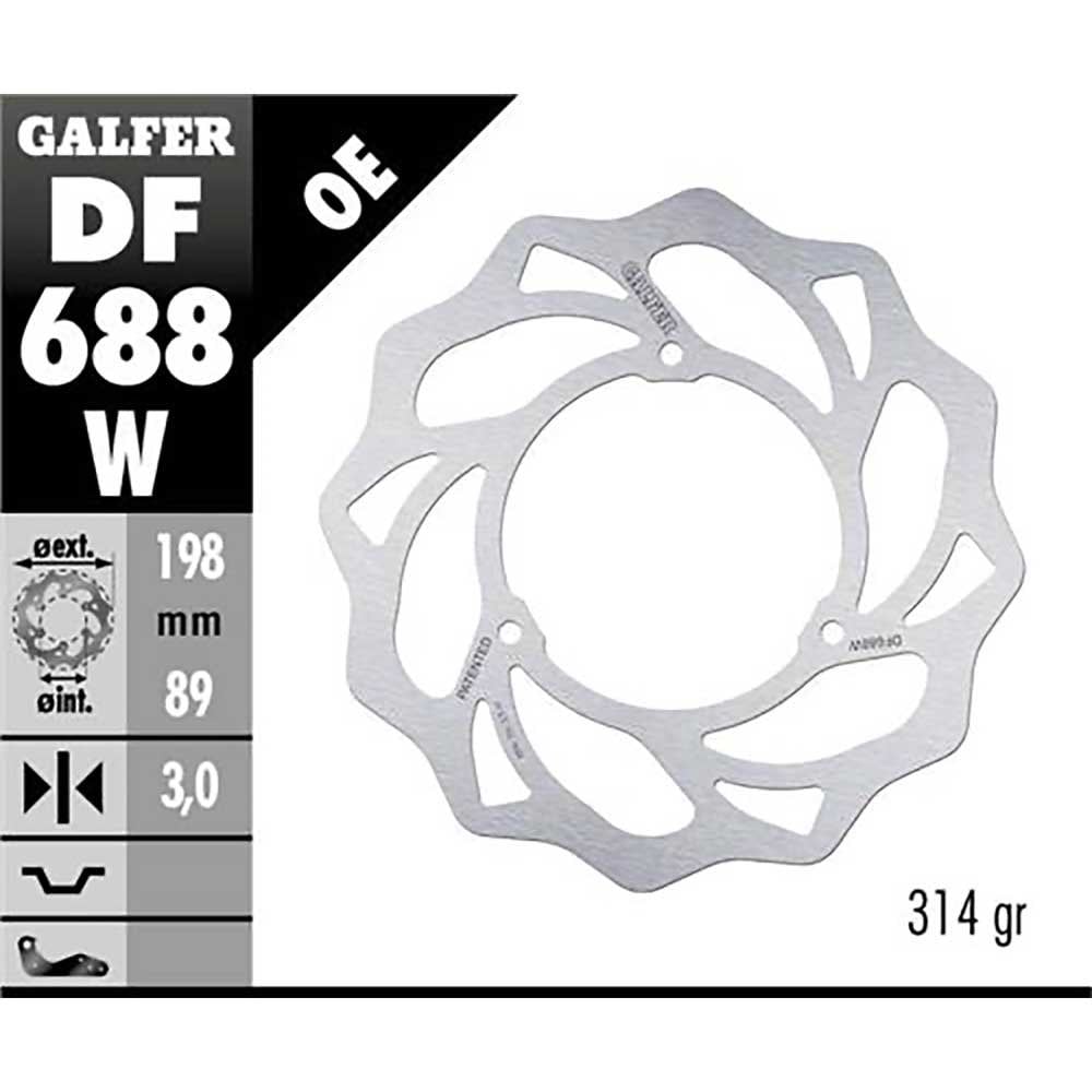 Galfer - Brake Disc (Front) - WAVY - KTM SX65 04-24, Husqvarna TC65 17-24, Gas Gas MC65 21-24