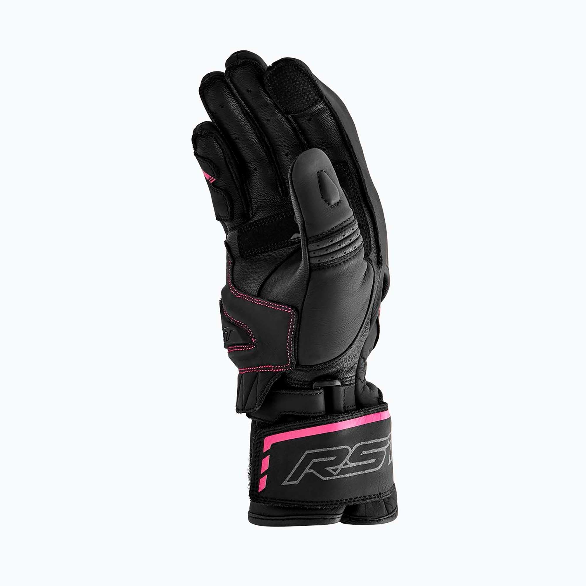 RST Women's S1 V2 CEMotorcycle Sports Gloves (Black / Flo Pink)