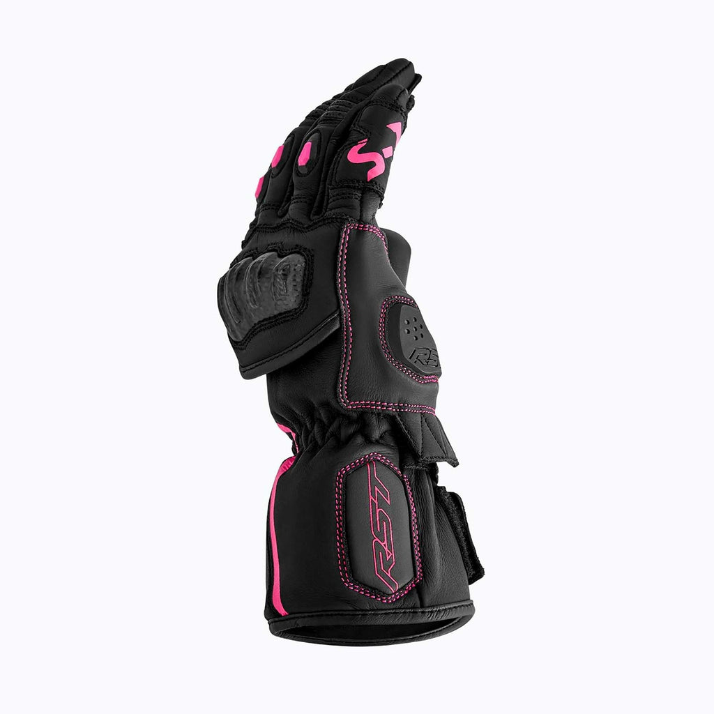 RST Women's S1 V2 CEMotorcycle Sports Gloves (Black / Flo Pink)