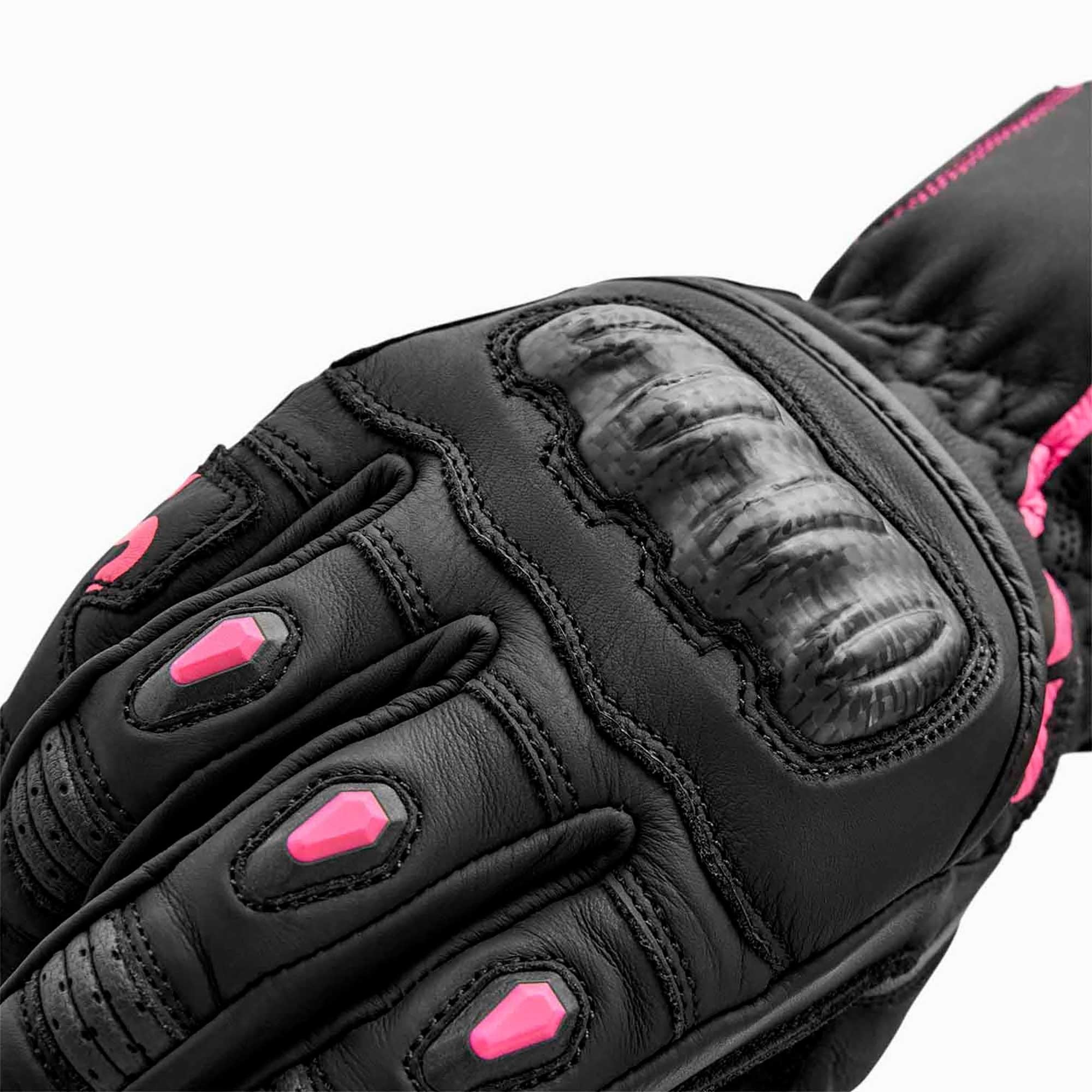 RST Women's S1 V2 CEMotorcycle Sports Gloves (Black / Flo Pink)