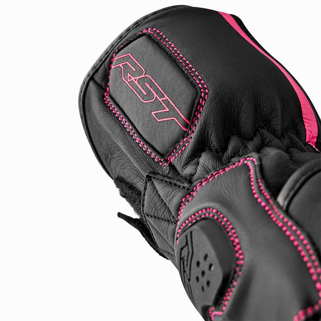RST Women's S1 V2 CEMotorcycle Sports Gloves (Black / Flo Pink)