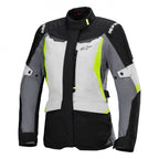 Alpinestars Stella ST-1 Waterproof Womens Motorcycle Textile Jacket (Ice Grey/Black/Yellow Fluo)