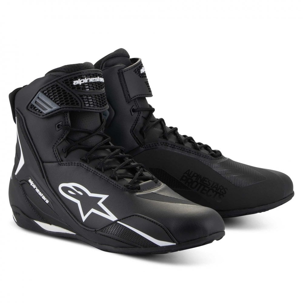 Alpinestars Faster-4 Motorcycle Riding Shoes (Black/White)