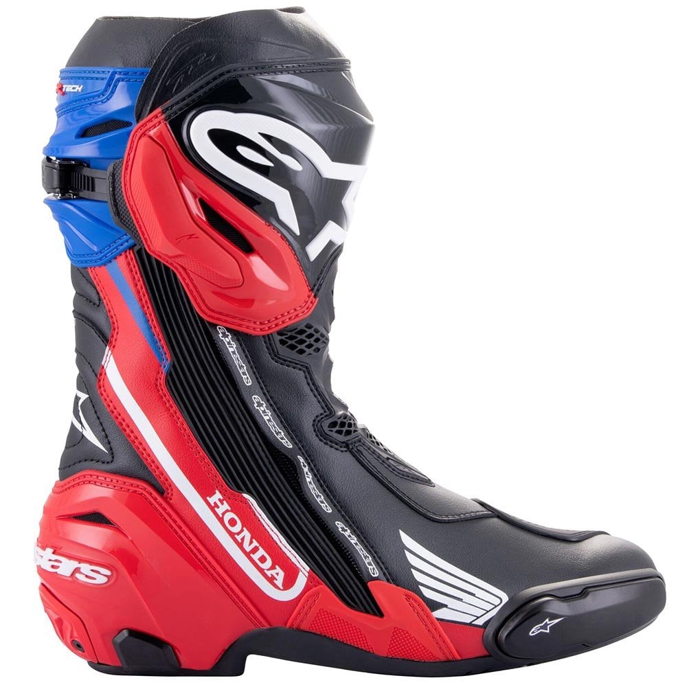Alpinestars (Honda) Race Boots - Supertech R (Black/Bright Red/Blue)