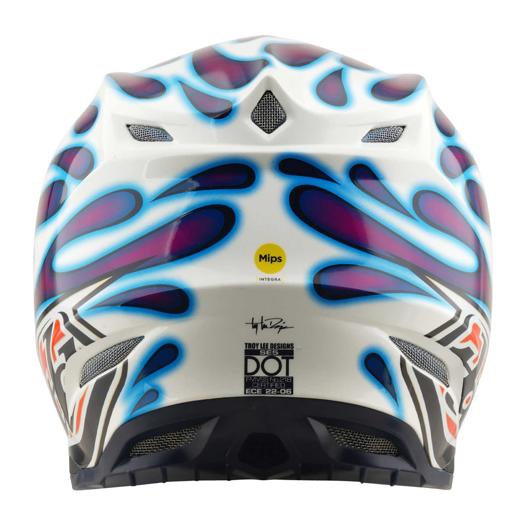 Troy Lee Designs MX | Enduro Helmet - SE5 Composite MIPS Integra - OVERSPRAY (Violet / White)