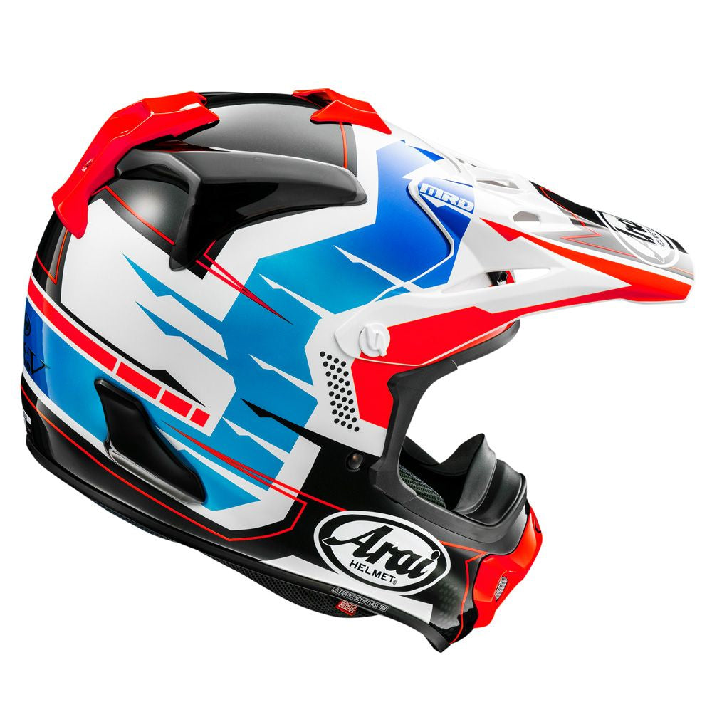 Arai MX-V Evo STINGRAY Motocross | Enduro Helmet (Red/Blue)