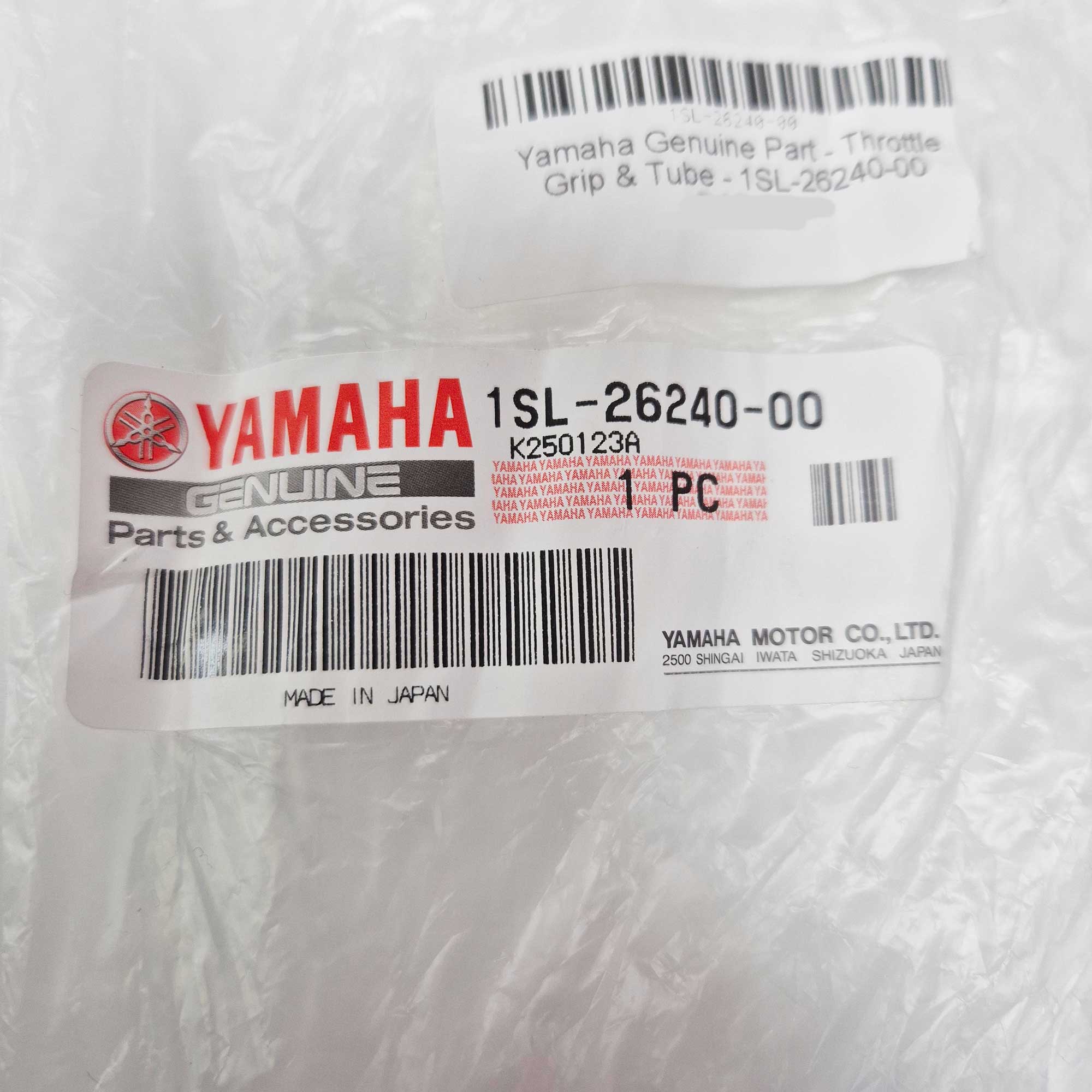 Yamaha Genuine Part - Throttle Grip & Tube - YZF250 14-27, YZF450 14-27 - 1SL-26240-00