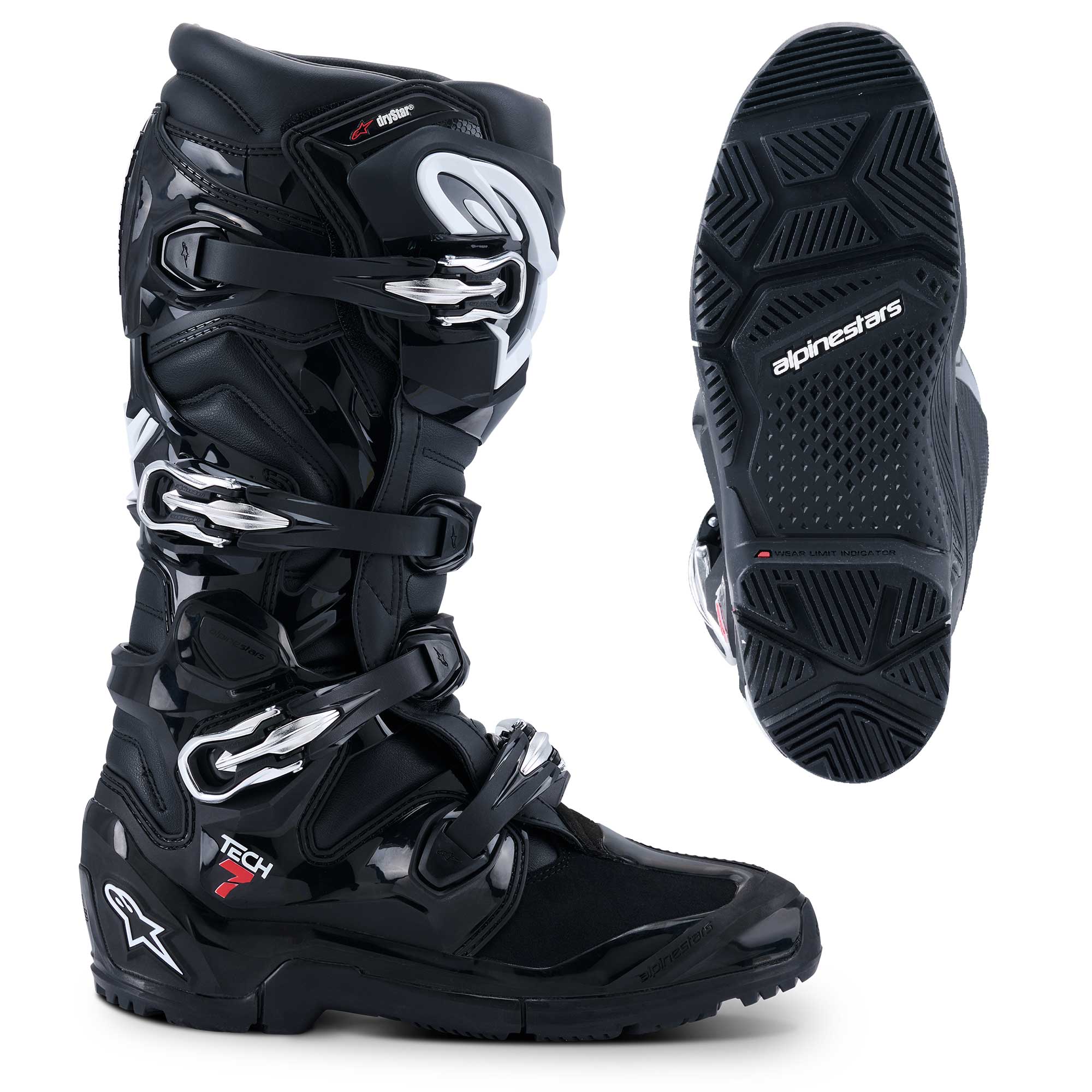 Alpinestars MX Boots - Tech 7 Enduro DRYSTAR **NEW Model** (Black)