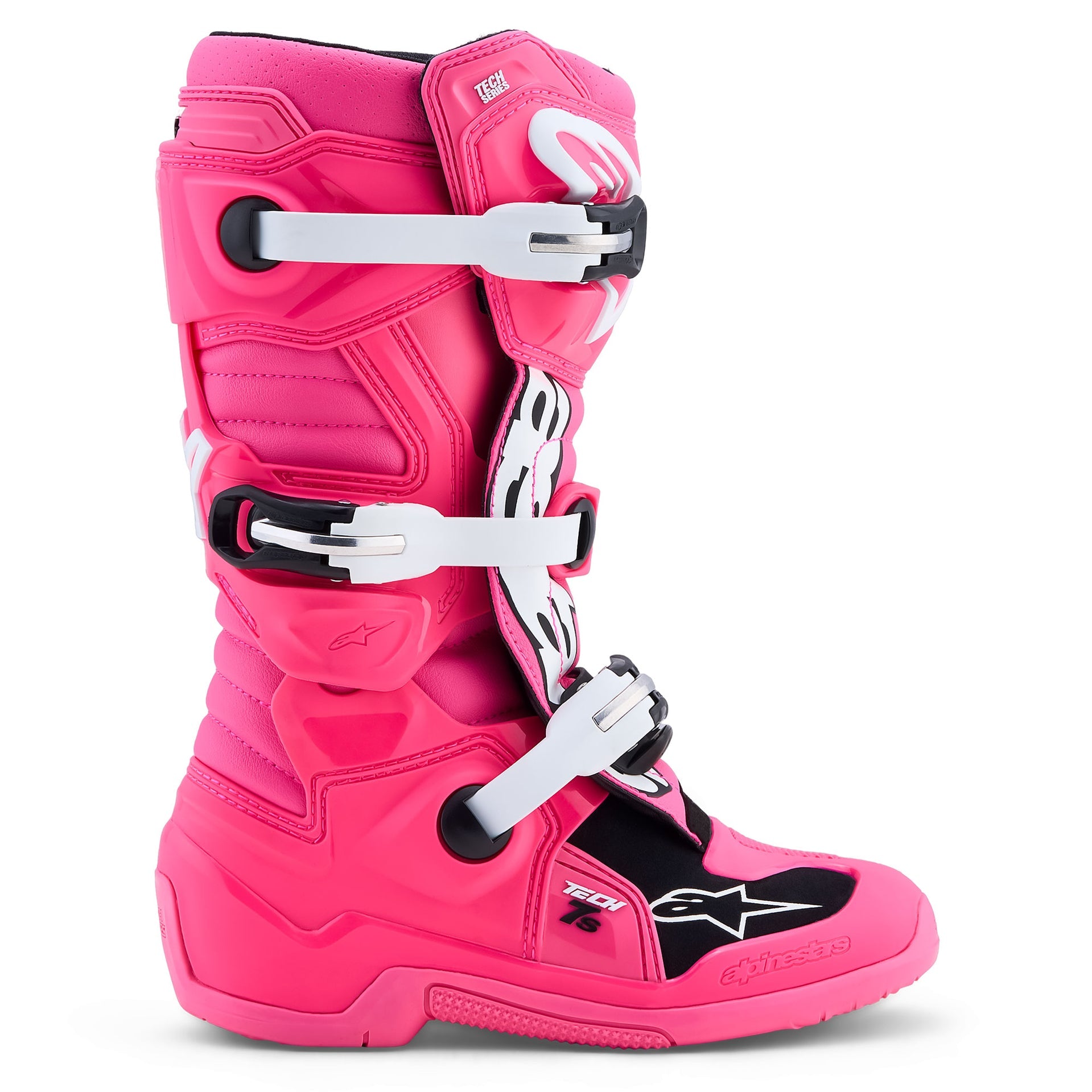 Alpinestars Youth MX Boots - Tech 7S (Pink Fluo/Black/White)
