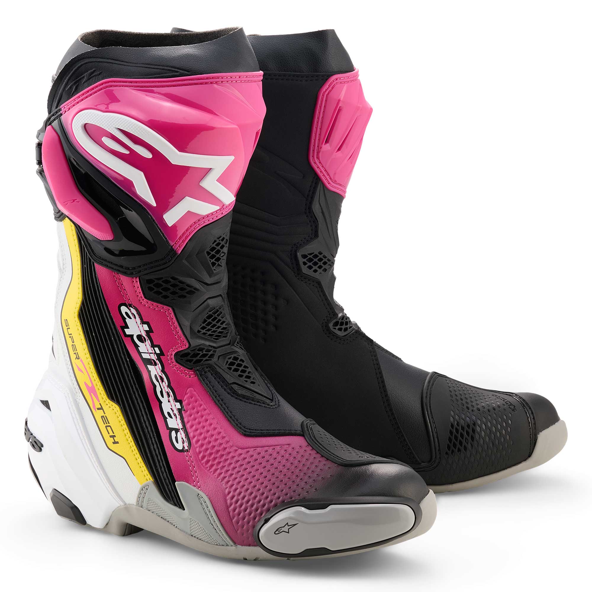 Alpinestars Supertech R Sports | Race Boots (Black/Magenta/White/Yellow)
