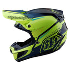 Troy Lee Motocross Helmet - SE5 Composite MIPS Integra - Drip (Fluo Yellow/Blue)