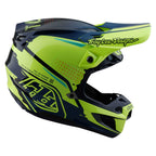Troy Lee Motocross Helmet - SE5 Composite MIPS Integra - Drip (Fluo Yellow/Blue)