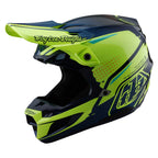 Troy Lee Motocross Helmet - SE5 Composite MIPS Integra - Drip (Fluo Yellow/Blue)