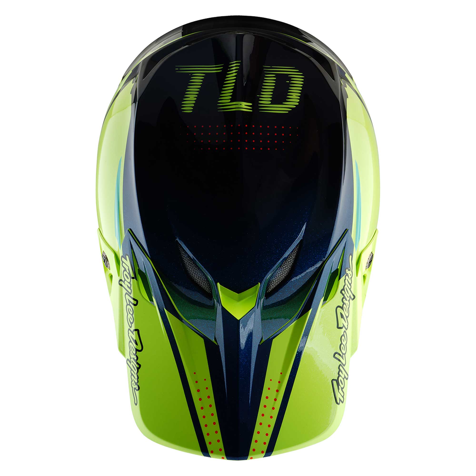 Troy Lee Motocross Helmet - SE5 Composite MIPS Integra - Drip (Fluo Yellow/Blue)