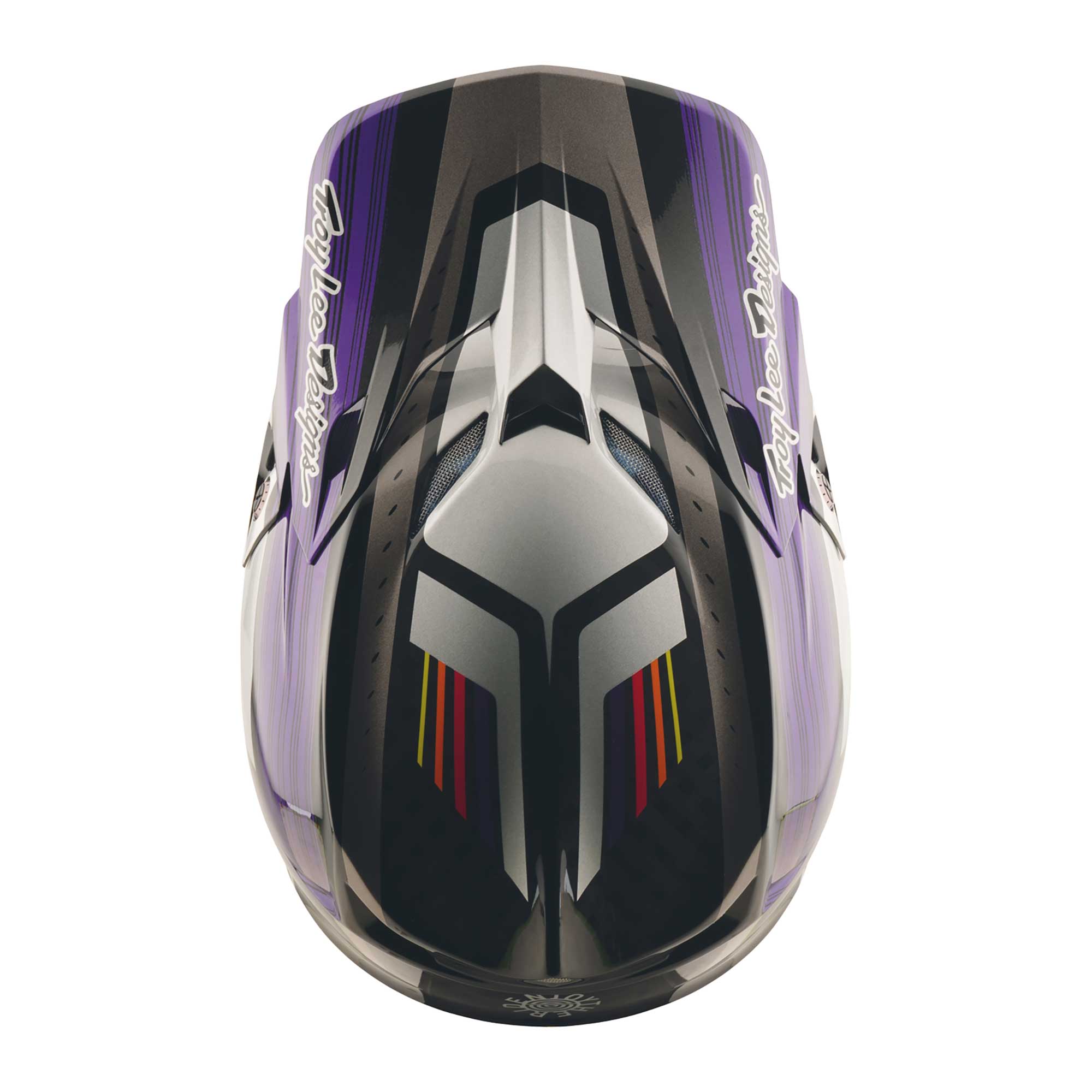 Troy Lee Motocross Helmet - SE5 Carbon MIPS - STRIPES (Black/Purple)