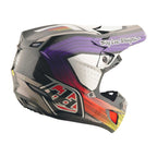 Troy Lee Motocross Helmet - SE5 Carbon MIPS - STRIPES (Black/Purple)