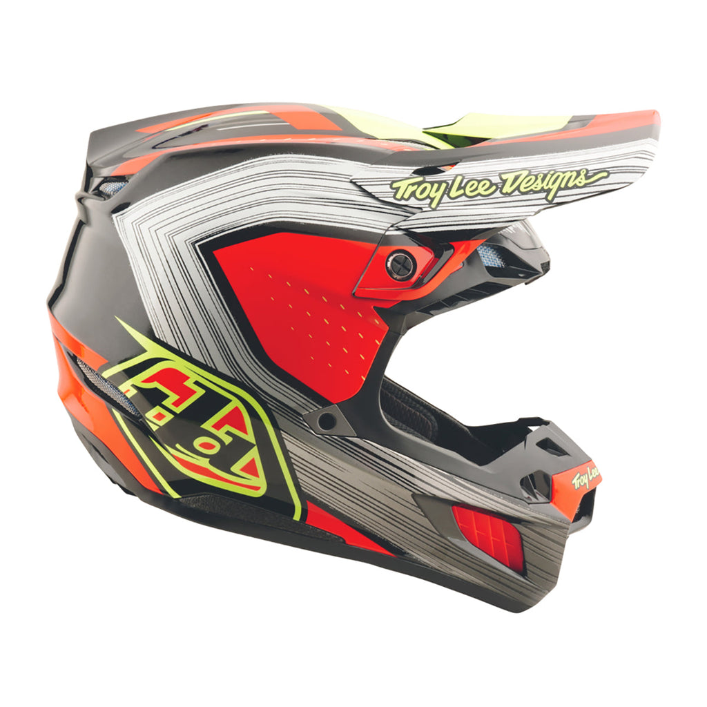 Troy Lee Designs SE5 Composite MIPS MYTH MX Helmet (Black/Infra Red)