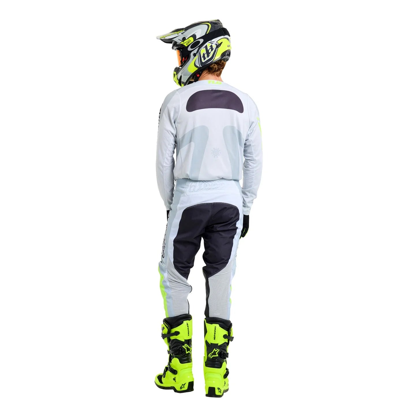 Troy Lee MX Jersey & Pant Kit Deal - GP Pro FRAMES (Vapour/Grey/Flo Yellow)